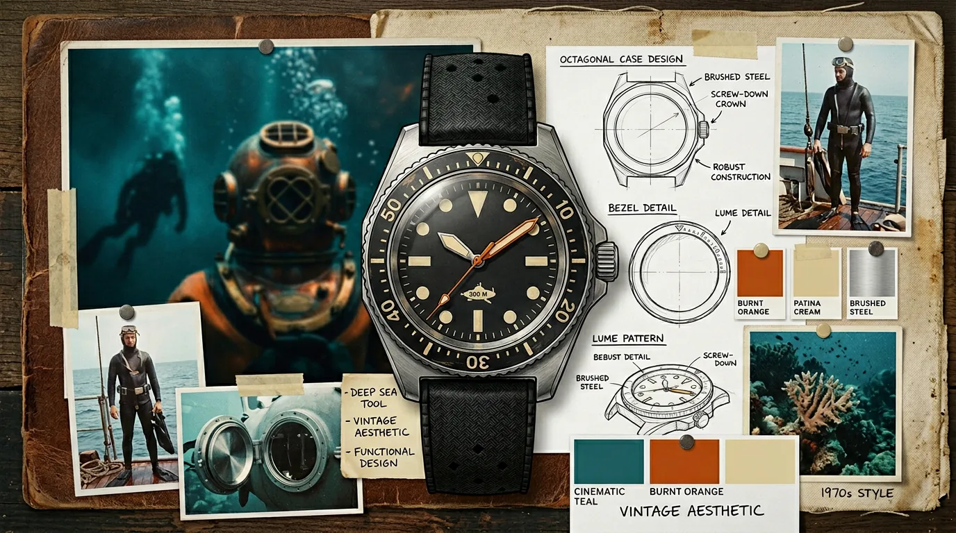 Inspirations vintage et montre de plongée rétro